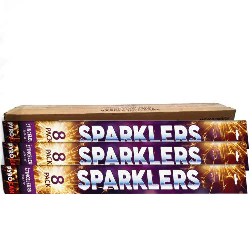 Sparklers 70cm GOLD (PYRO CAN)-  8 pack BULK CASE